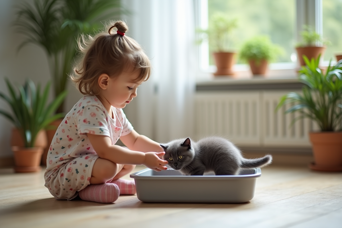 chaton litière