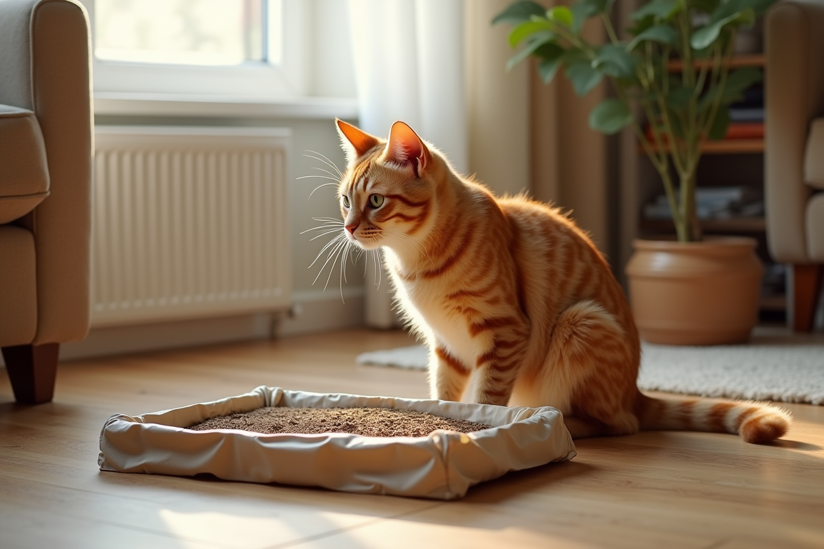 chat  litière